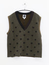 YANYAN KNITS Fall/Winter 2025: Daisy Work Jacket / V-Neck Vest / DAISY Maxi Skirt YYK-YYW24-0434-LV Vest (YYW25-2051)